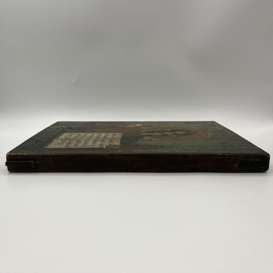 Икона "Господь Вседержитель", написанная на доске с торцевыми шпонками