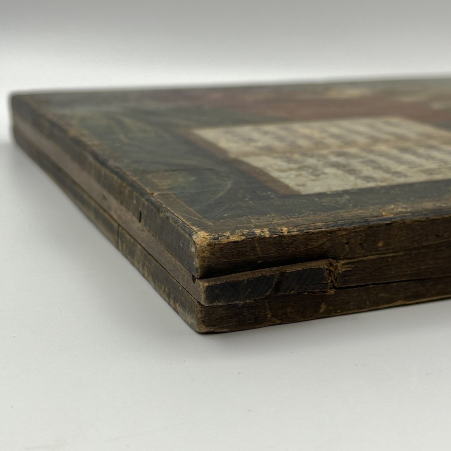 Икона "Господь Вседержитель", написанная на доске с торцевыми шпонками