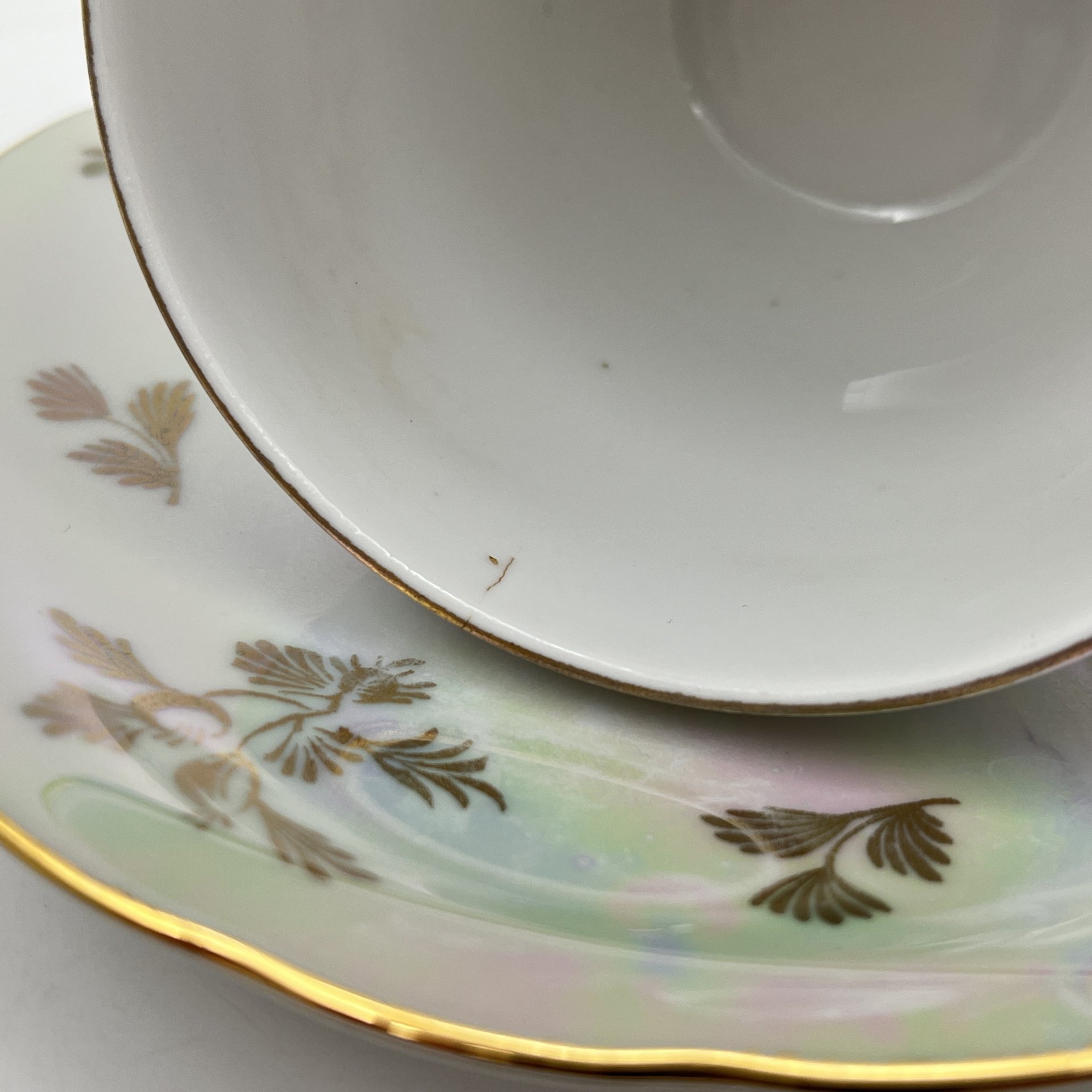 Чайная пара "Мадонна", фарфор, деколь, люстр, золочение, Kahla, ГДР, 1967-1987 гг.