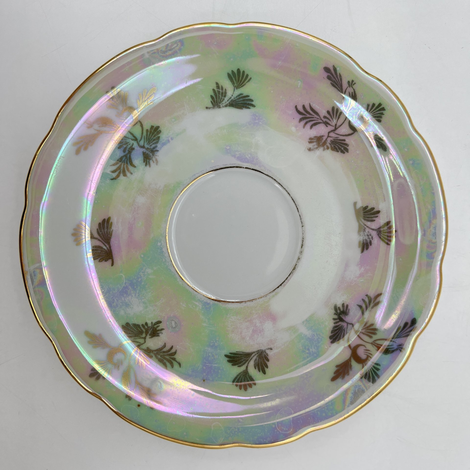 Чайная пара "Мадонна", фарфор, деколь, люстр, золочение, Kahla, ГДР, 1967-1987 гг.