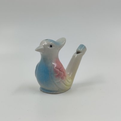 Игрушка-свистулька "Соловей", фарфор, аэрография, роспись, СССР, 1970-1990 гг.