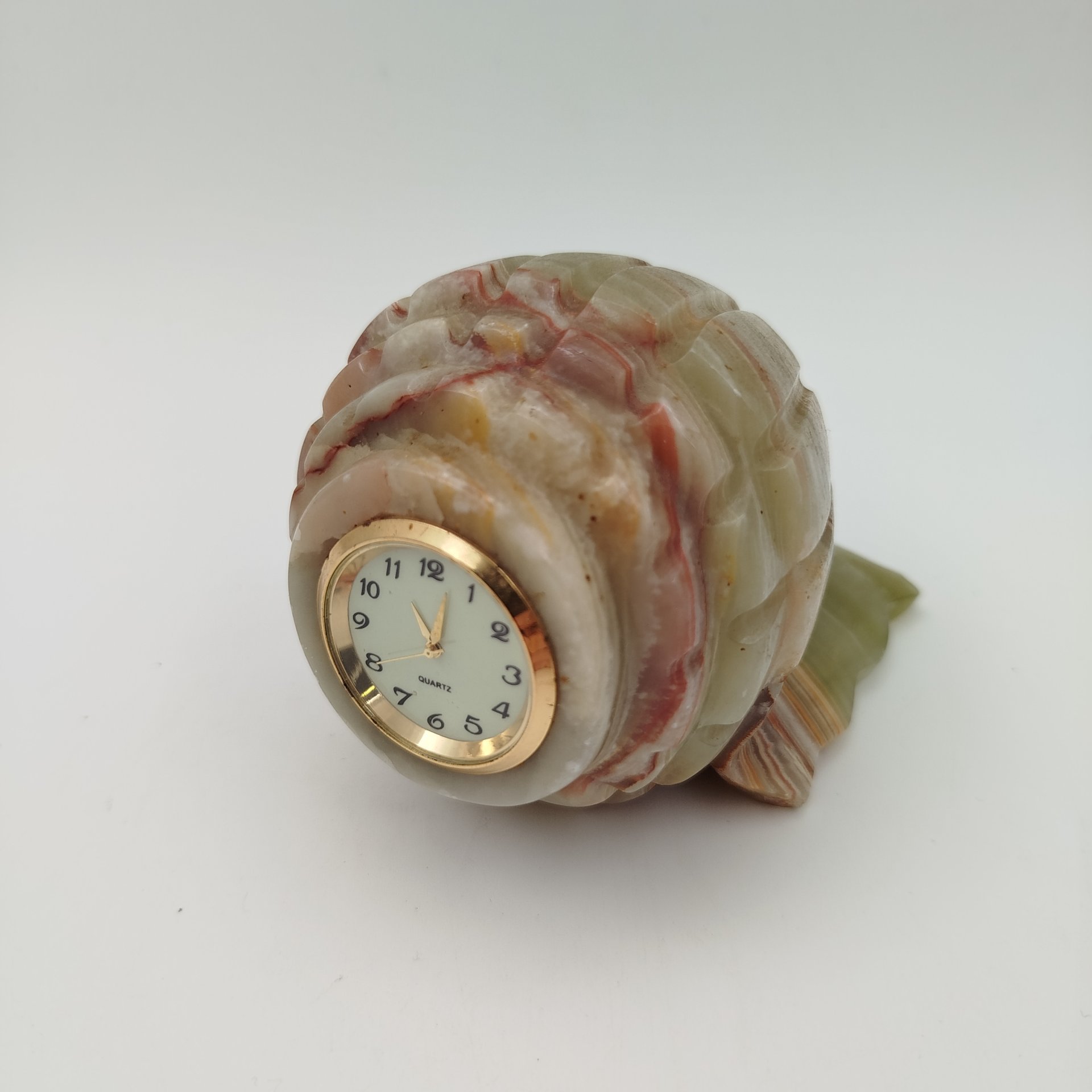Часы настольные в виде раковины, оникс, металл, пластик, Азия, 2000-2015 гг.
