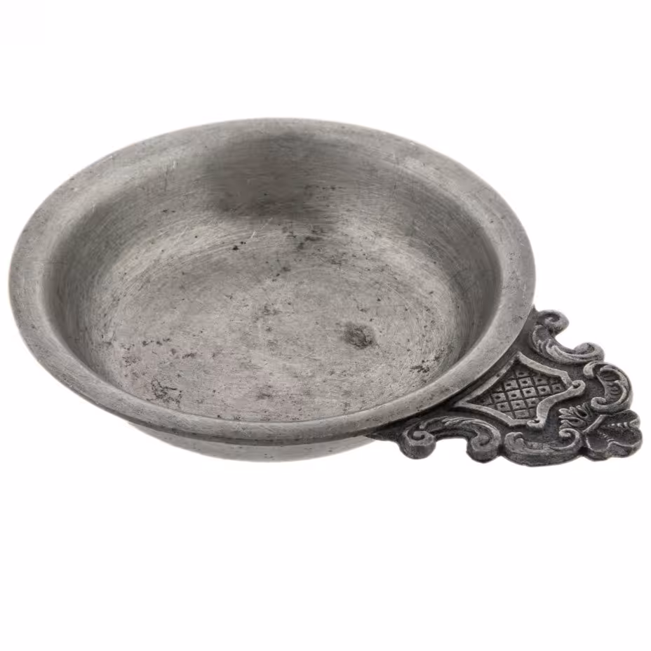 Чаша с фигурной ручкой, сплав металла, Китай, 1970-1990 гг., Китай