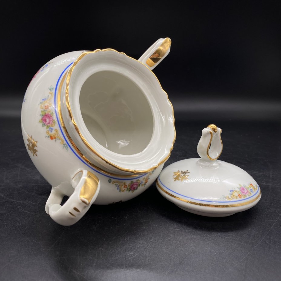 Сахарница, украшенная цветочным декором, Kahla