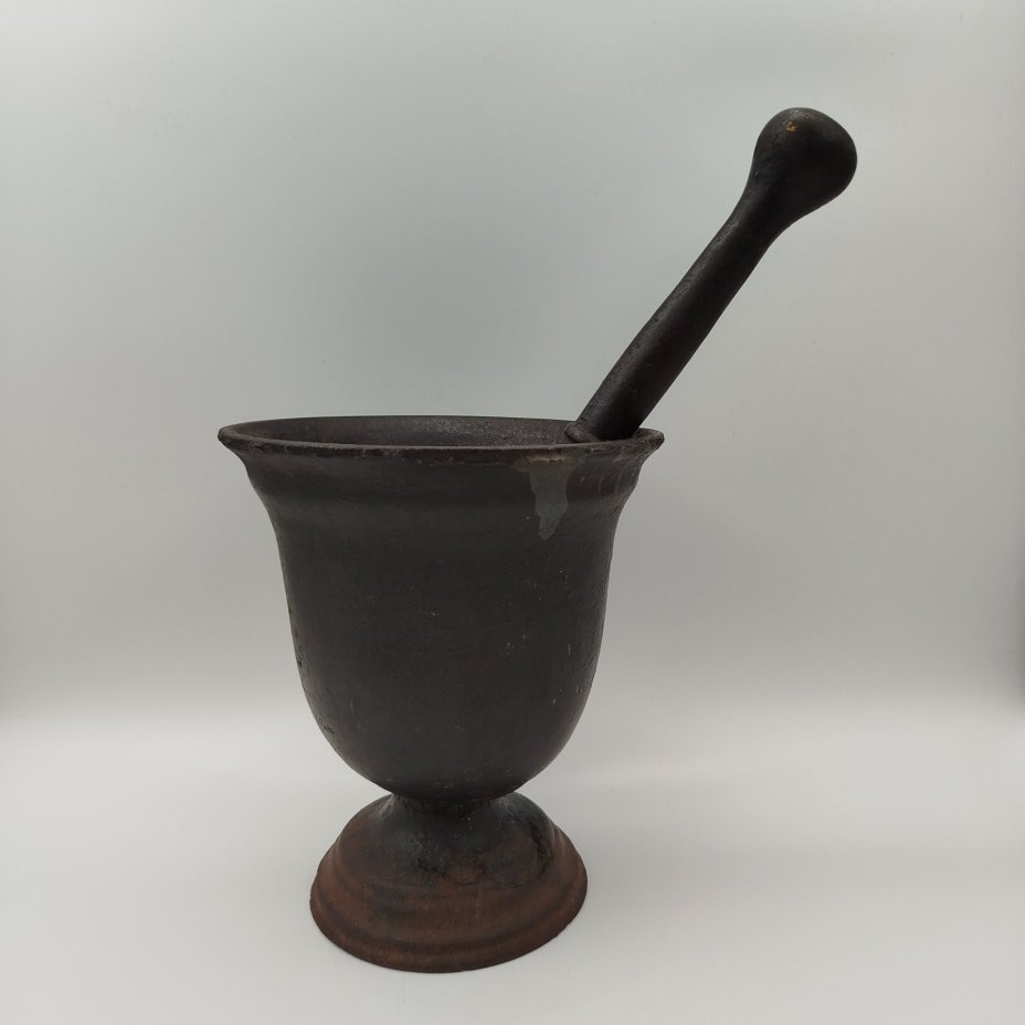 Ступа с пестиком, чугун, голландская сажа, Россия, 1900-1930 гг.