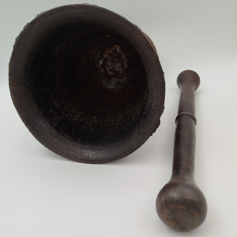 Ступа с пестиком, чугун, голландская сажа, Россия, 1900-1930 гг.