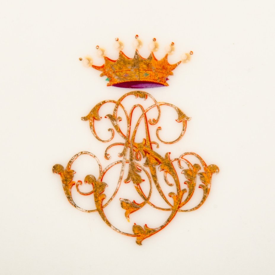 Тарелка с монограммой под короной барона, Lahoche & Pannier Escalier de Cristal Palais Royal 162