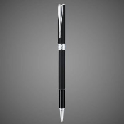 Ручка-роллер Aurora Magellano Black CT, в подарочной коробке, Лаки и смолы: смола эпоксидная, хром