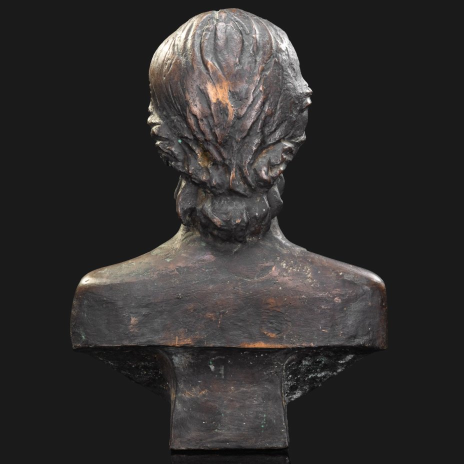 Бюст "Гимназистка", неизвестный скульптор, бронза, СССР, 1930-1940 гг.