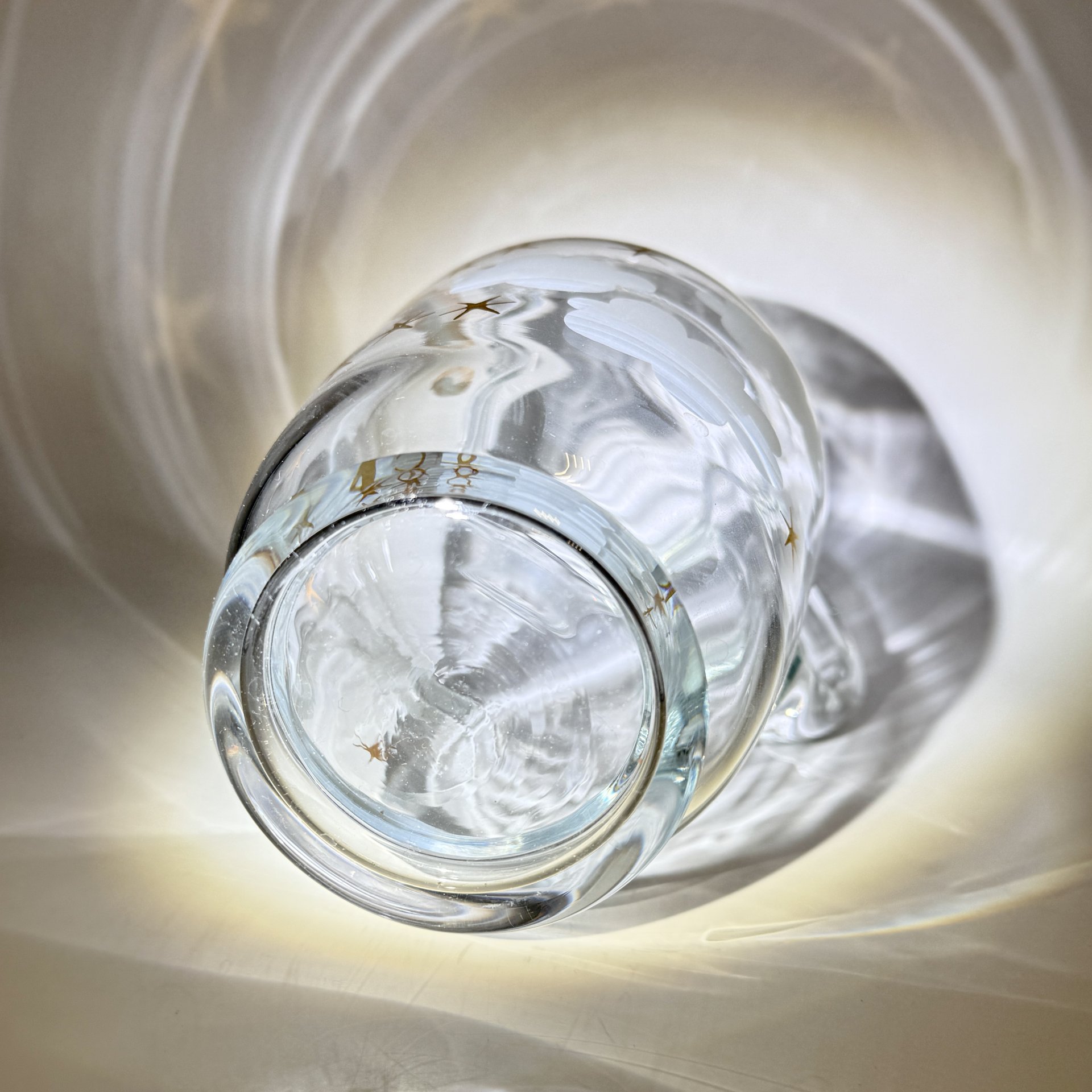 Кувшин "Облачка", стекло, матирование, золочение, Bohemia Crystal (Bohemia Glass), Чехословакия, 1970-1990 гг., Bohemia Crystal (Bohemia Glass)