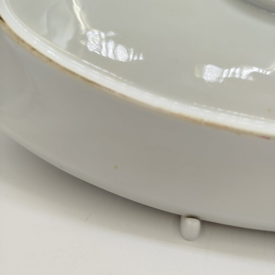 Блюдо овальной формы с растительным декором, фарфор, деколь, золочение, Concordia Lesov, Чехословакия, 1970-1991 гг.