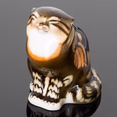 Статуэтка "Дикий кот" ("Манул"), Ленинградский фарфоровый завод (ЛФЗ)