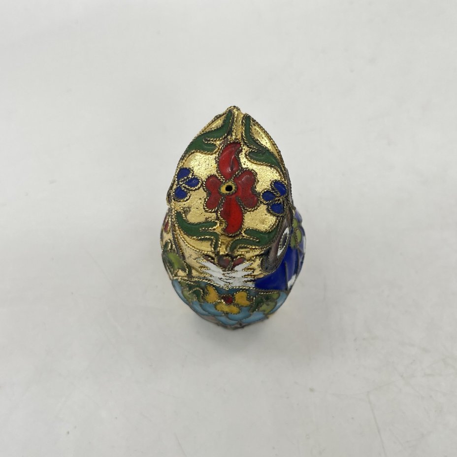 Статуэтка "Сова" двусторонняя, латунь, перегородчатая эмаль (клуазоне), Китай, 1970-1990 гг.