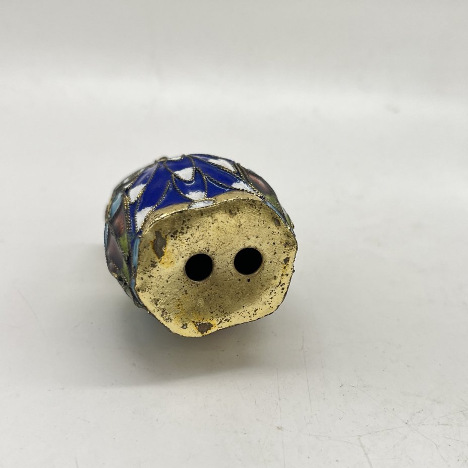 Статуэтка "Сова" двусторонняя, латунь, перегородчатая эмаль (клуазоне), Китай, 1970-1990 гг.