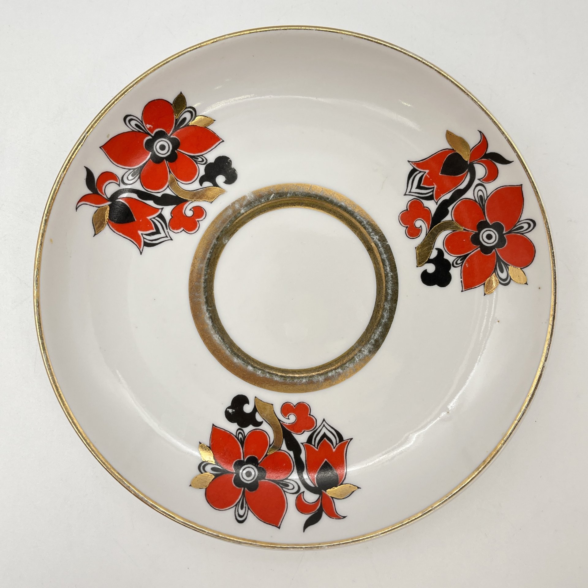 Чайная пара "Красный петух", автор рисунка А.В. Воробьевский