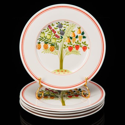 Набор десертных тарелок на 5 персон, коллекция Bon Appetit, фарфор, vitro, Villeroy & Boch, Германия, 1983-1989 гг.