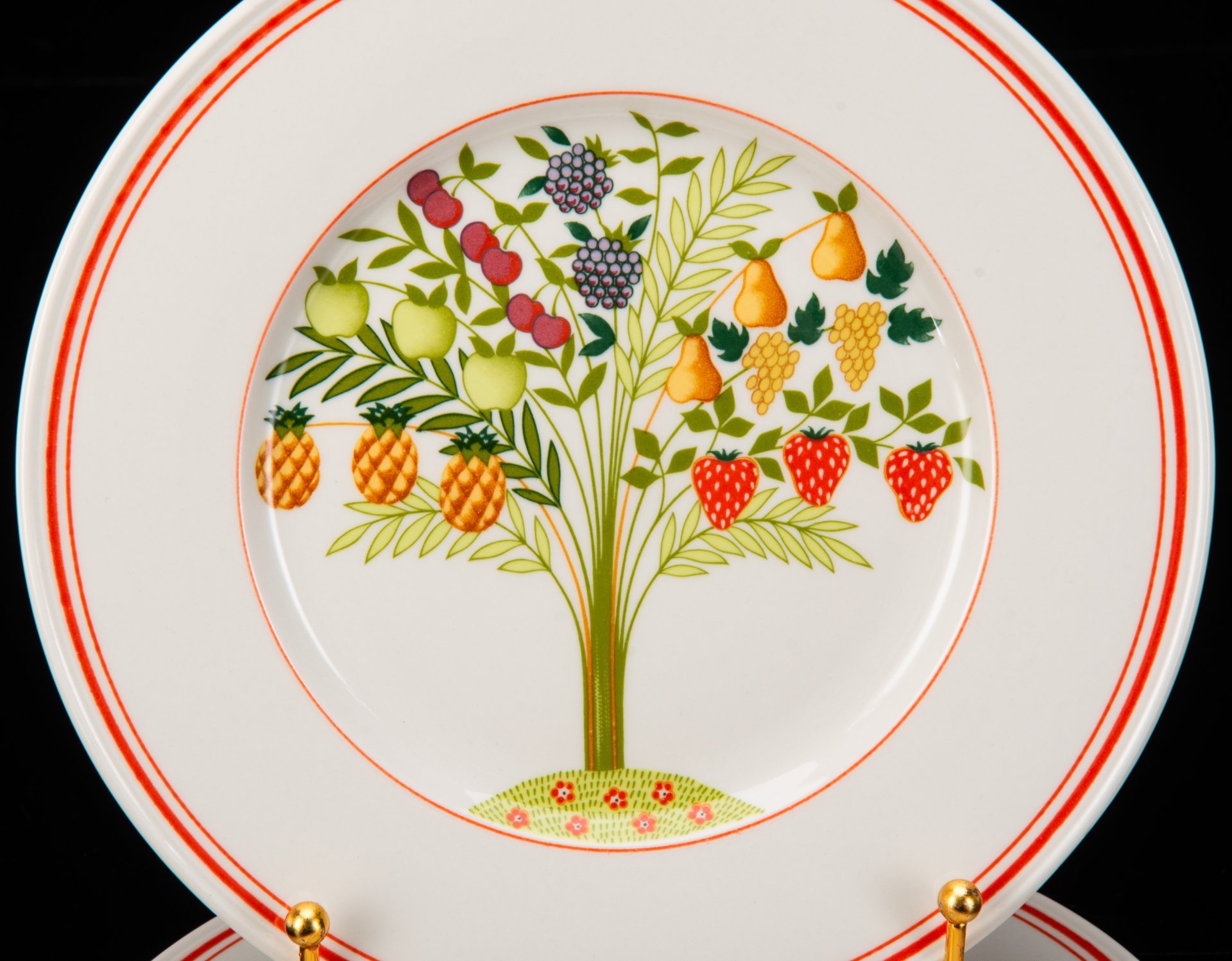 Набор десертных тарелок на 5 персон, коллекция Bon Appetit, фарфор, vitro, Villeroy & Boch, Германия, 1983-1989 гг.