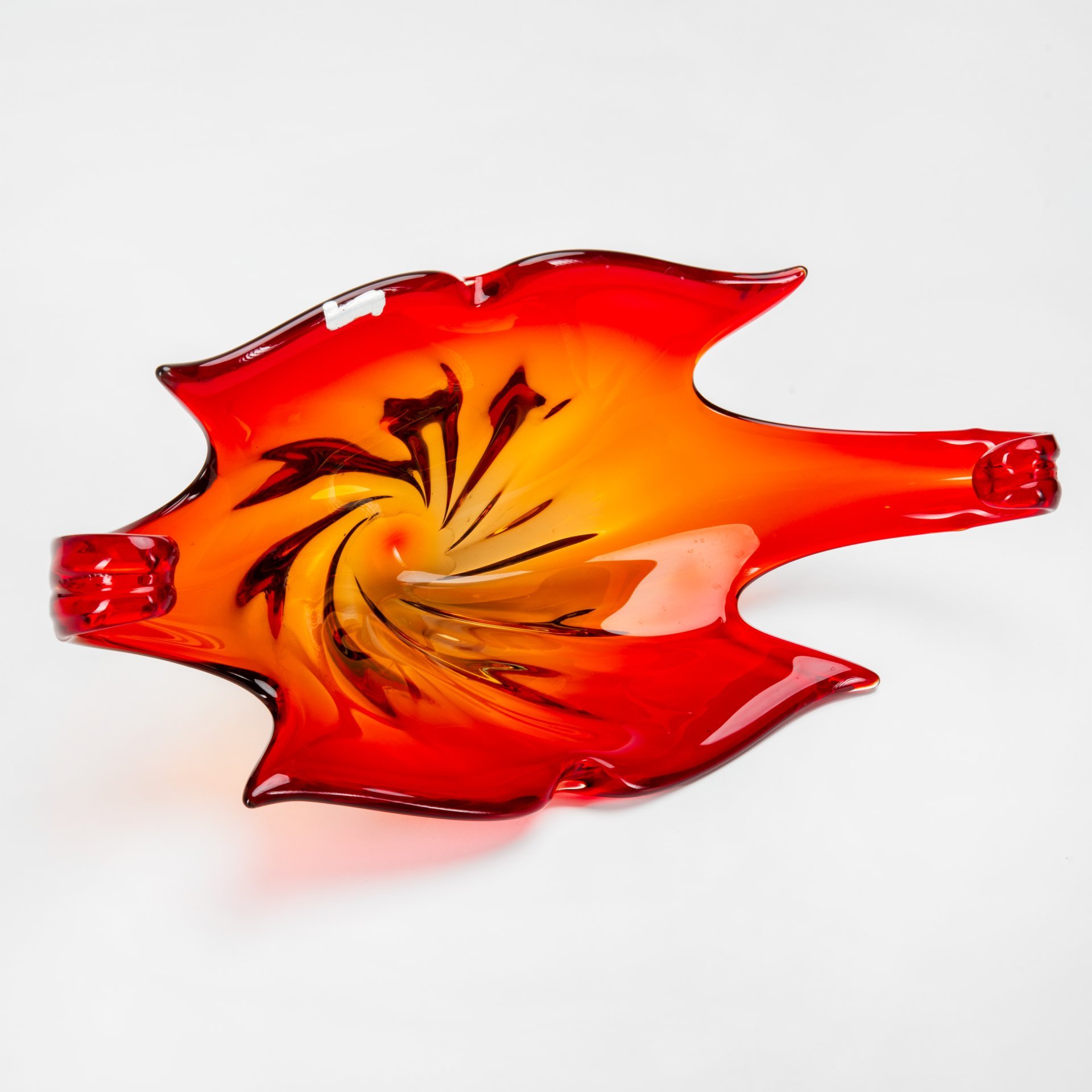 Роскошная рубиновая ваза для десертов (фруктовница), Murano