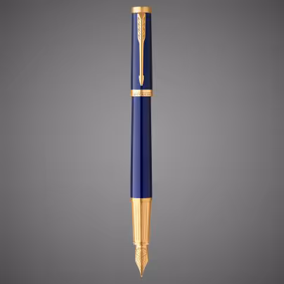 Перьевая ручка Parker "Ingenuity Blue GT" перо: F, цвет чернил: blue/black, в подарочной упаковке.