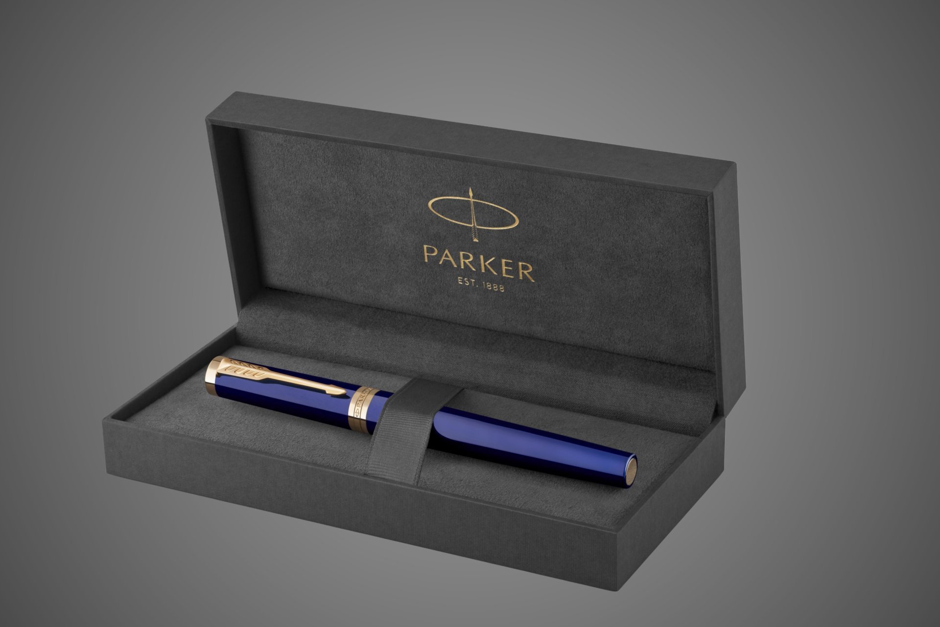 Перьевая ручка Parker "Ingenuity Blue GT" перо: F, цвет чернил: blue/black, в подарочной упаковке.
