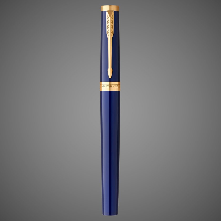 Перьевая ручка Parker "Ingenuity Blue GT" перо: F, цвет чернил: blue/black, в подарочной упаковке.