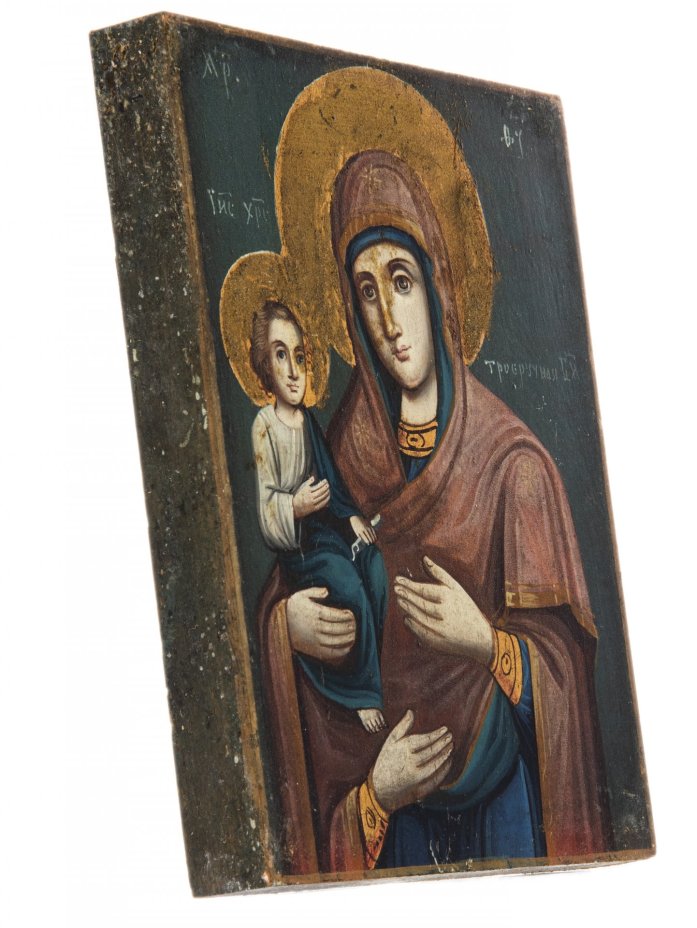 Икона Божией Матери "Троеручица", дерево, темпера, Российская Империя, 1850-1890 гг.
