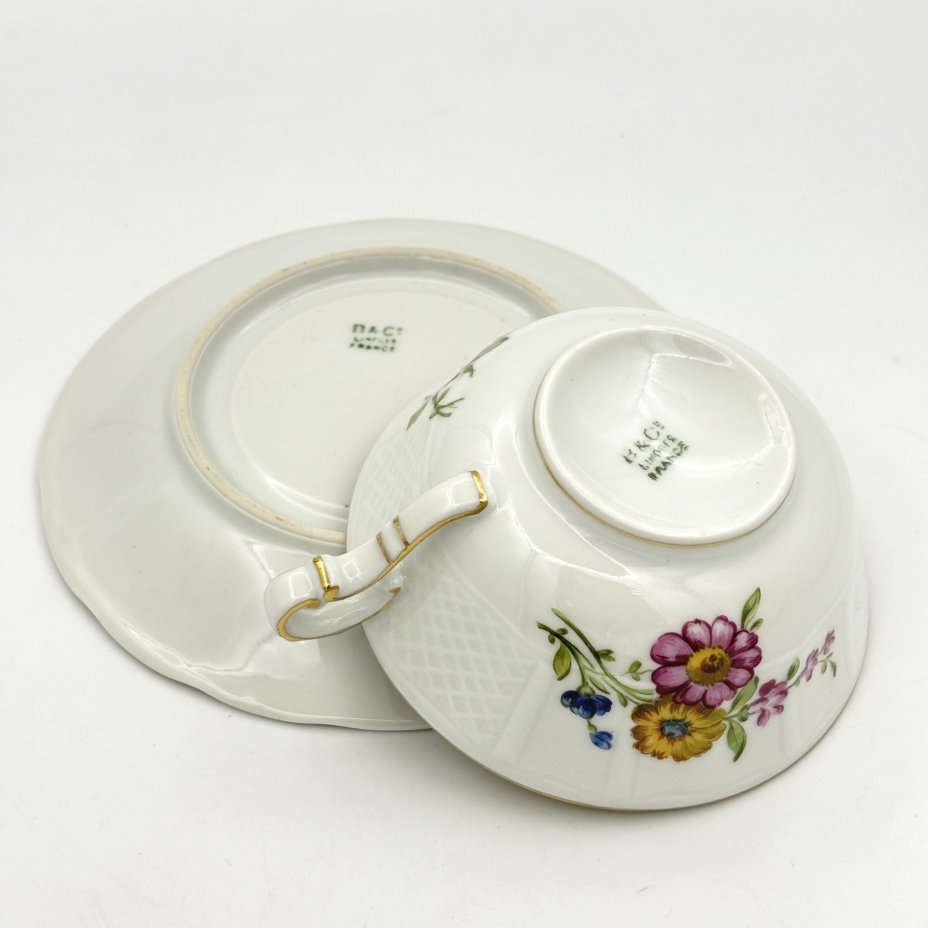Чайная пара с цветочным декором, Bernardaud