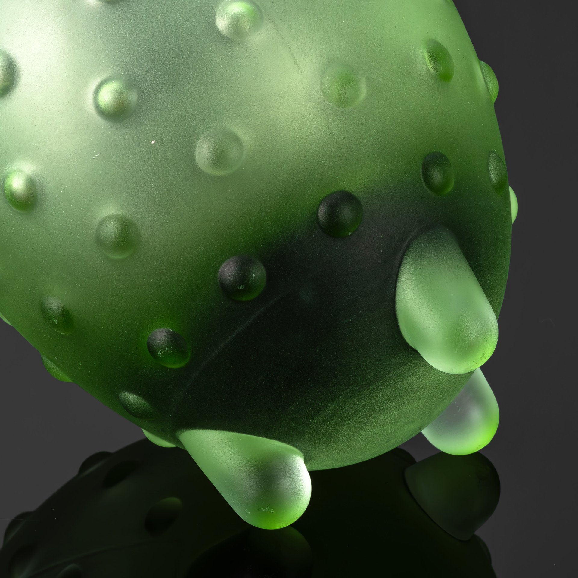 Ваза "Major" зеленого оттенка с матовой поверхностью, дизайнер Tina Nordström, стекло, матирование, Iittala, Финляндия, 1994-2000 гг.