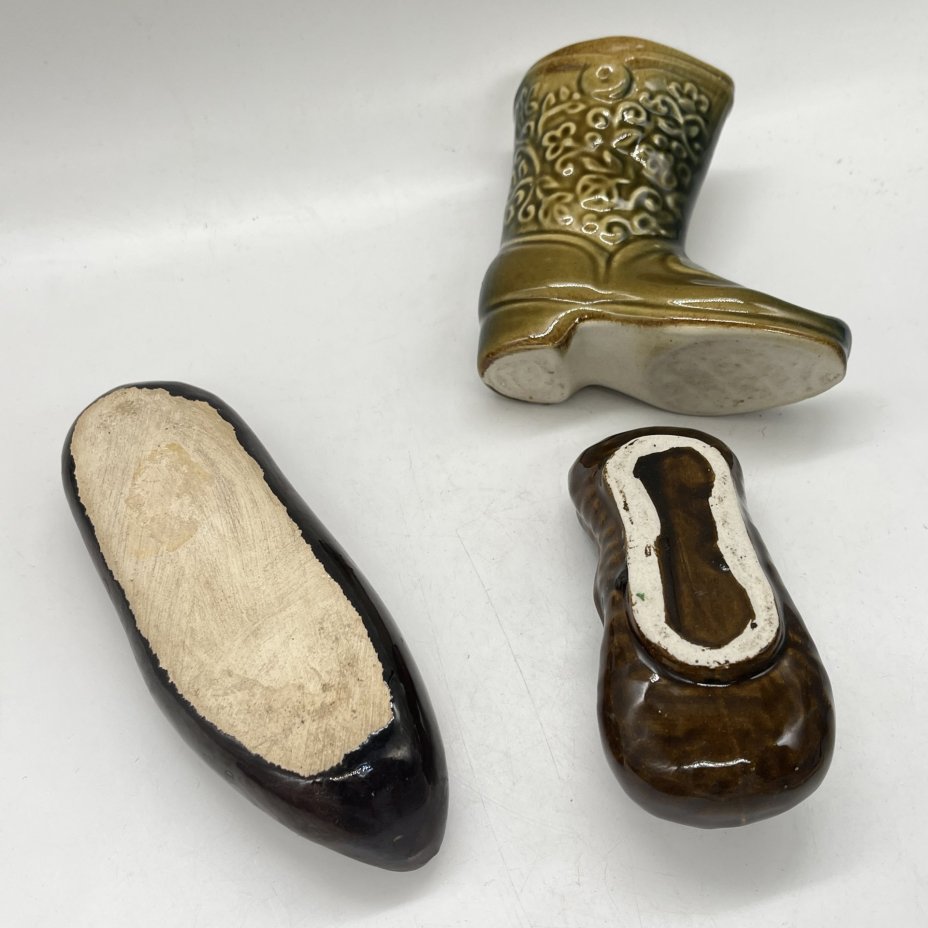 Набор из 3 статуэток/ пепельниц "Обувь" (подбор)