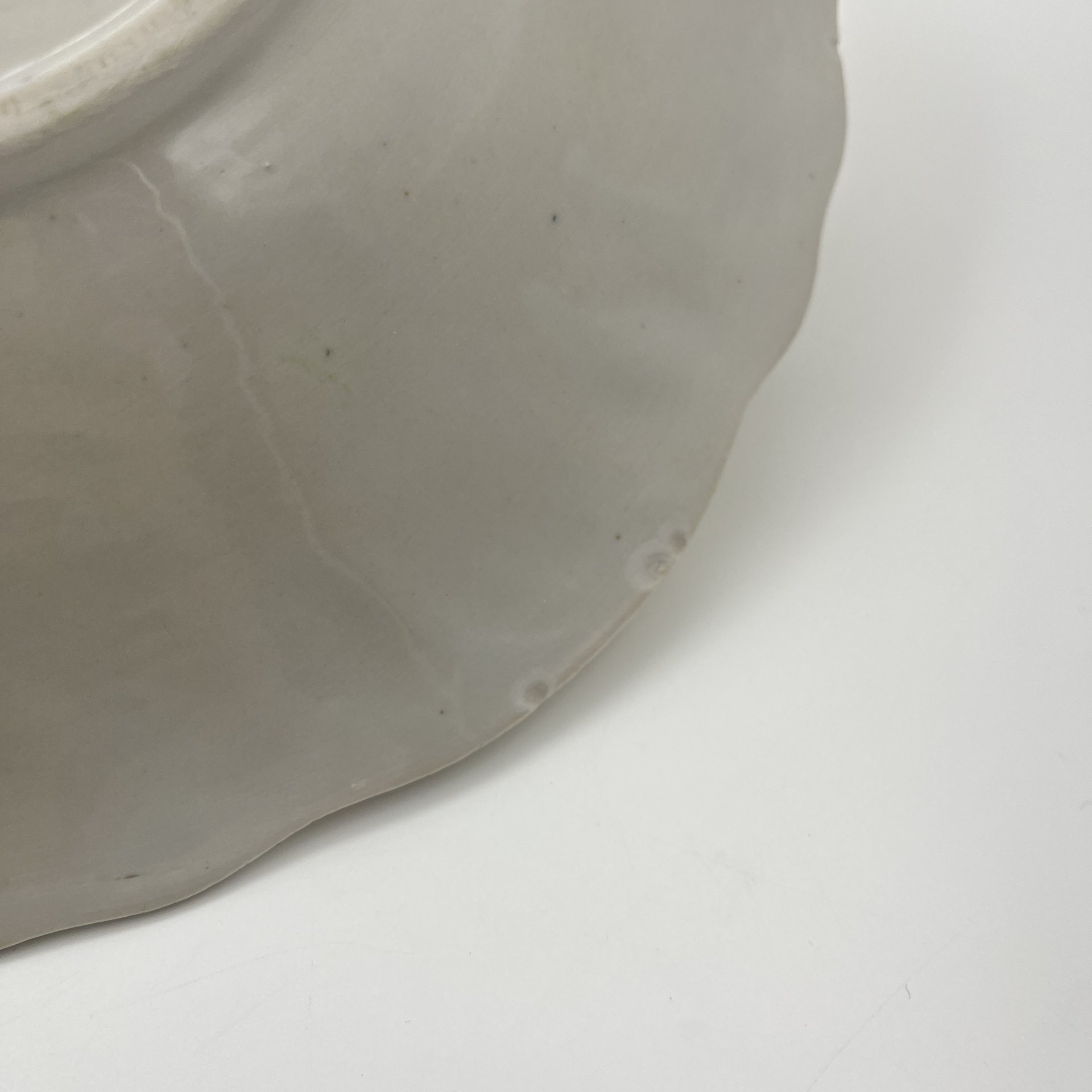 Блюдо сервировочное "Виноград" (зелёное), фарфор, крытье, золочение, Дулевский фарфоровый завод (Дулёво), СССР, 1961 г.