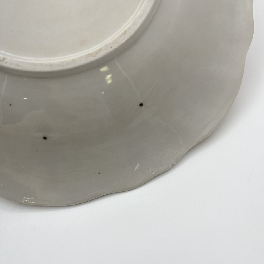 Блюдо сервировочное "Виноград" (зелёное), фарфор, крытье, золочение, Дулевский фарфоровый завод (Дулёво), СССР, 1961 г.