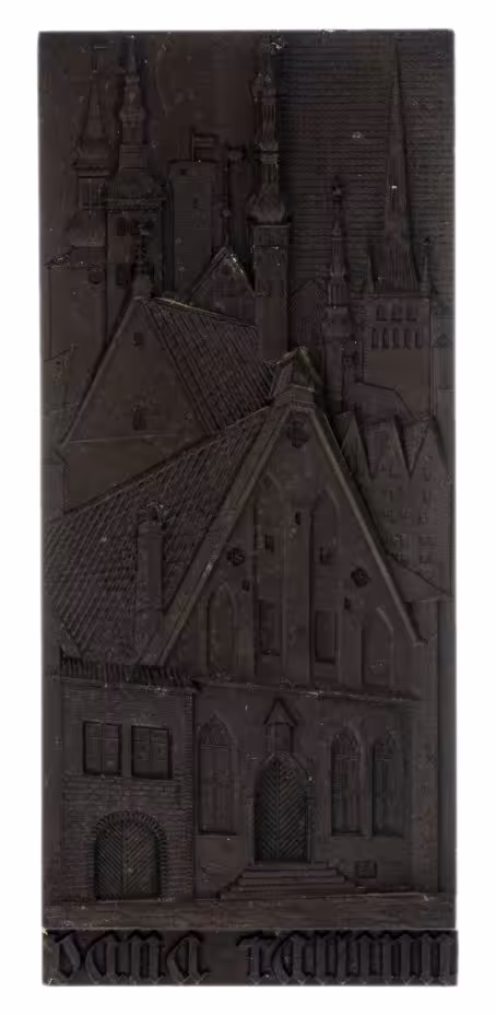 Панно настенное "Таллин", бронза, литьё, СССР, 1970-1990 гг.