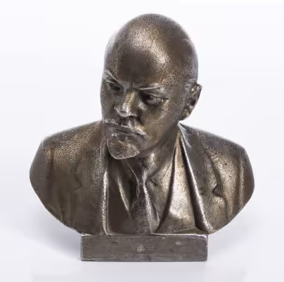 Бюст В.И. Ленина, сплав металлов, СССР, 1960-1990 гг.