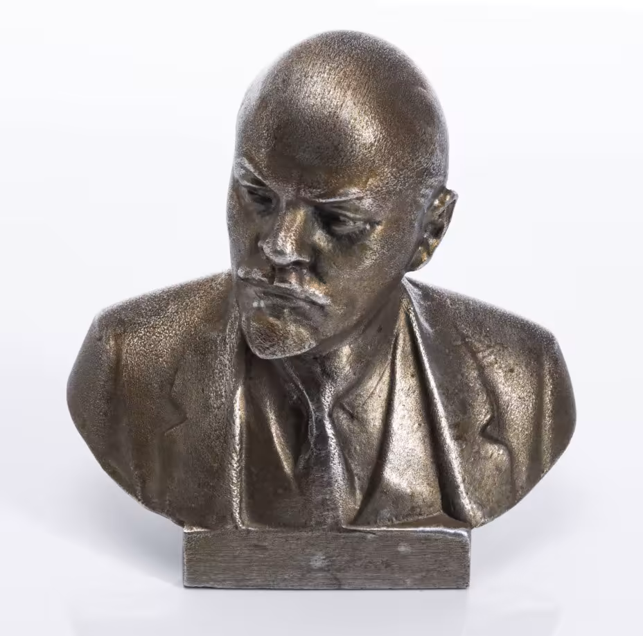 Бюст В.И. Ленина, сплав металлов, СССР, 1960-1990 гг.