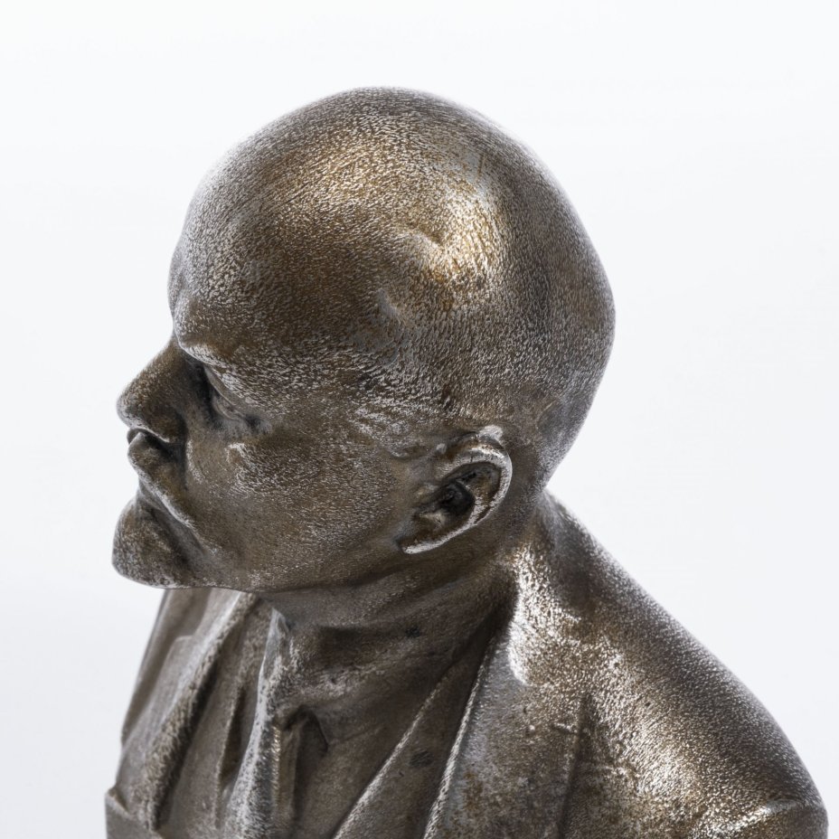 Бюст В.И. Ленина, сплав металлов, СССР, 1960-1990 гг.