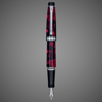 Перьевая ручка Aurora Optima Mini Variegated Burgundy CT, перо - F, в подарочной коробке, Драгметаллы: родий, смола, хром