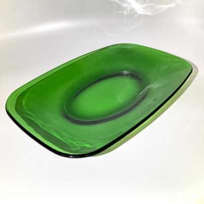 Большое блюдо/фруктовница, Vereco, цветное стекло, Франция, 1980-2000 гг.