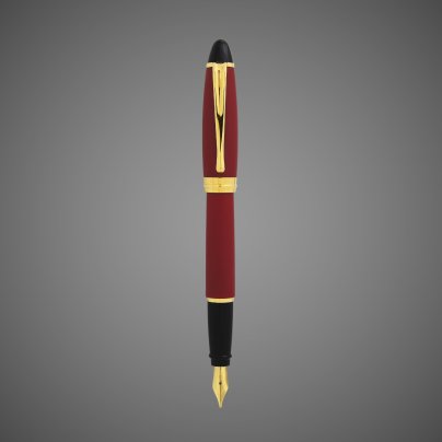Перьевая ручка Aurora Ipsilon Satin Bordeaux GT, перо - М, в подарочной коробке, Драгметаллы: позолота, позолота, смола