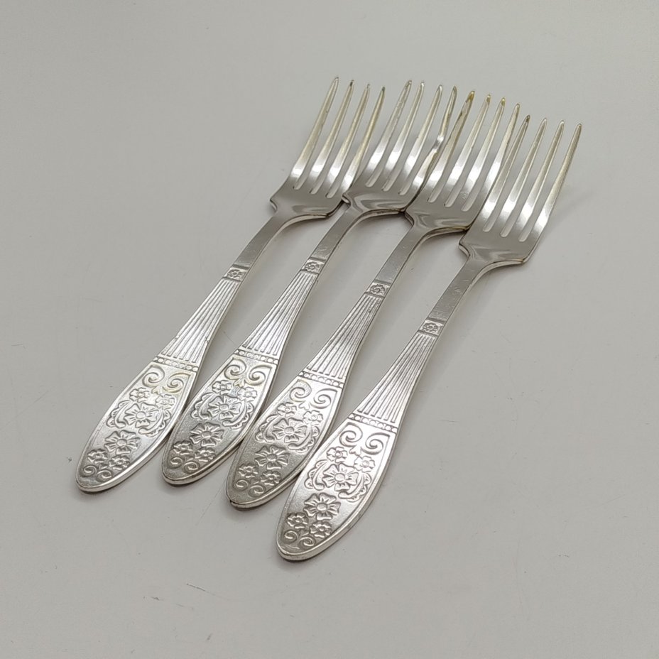 Набор из 4-х вилок с цветочным декором