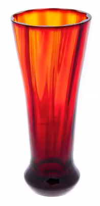 Вазочка лаконичной формы,  красное стекло, СССР, 1970-1990 гг.