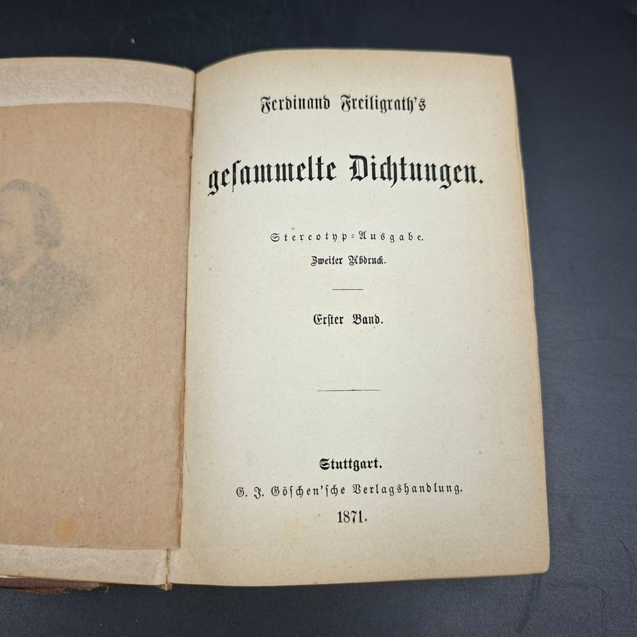 Книга "Ferdinand Freiligrath's gesammelte Dichtungen" ("Избранные стихотворения Фердинанда Фрейлиграта")
