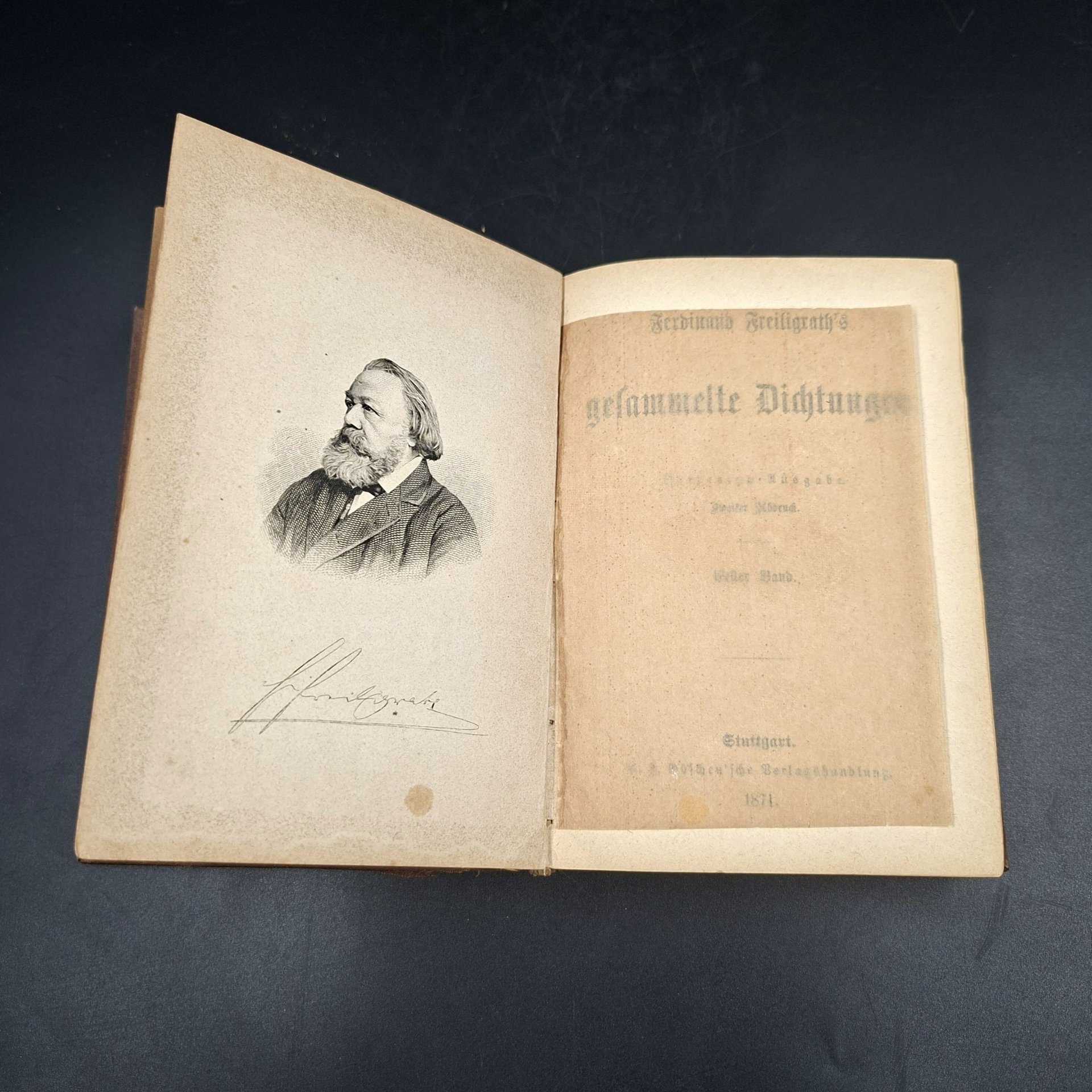 Книга "Ferdinand Freiligrath's gesammelte Dichtungen" ("Избранные стихотворения Фердинанда Фрейлиграта")