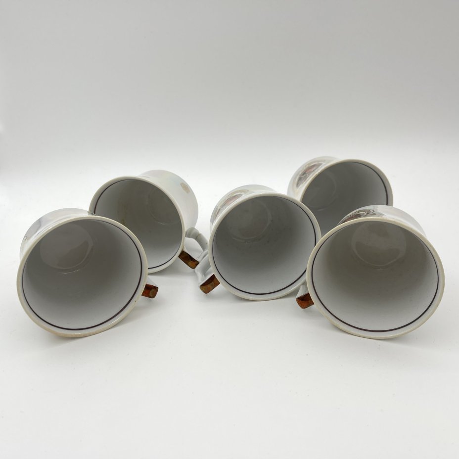 Сервиз кофейный "Мадонна" на 5 персон (13 предметов), фарфор, люстр, деколь, Graf Von Henneberg Porzellan, 1777 Jlmenau, Германия, 1977-1990 гг.