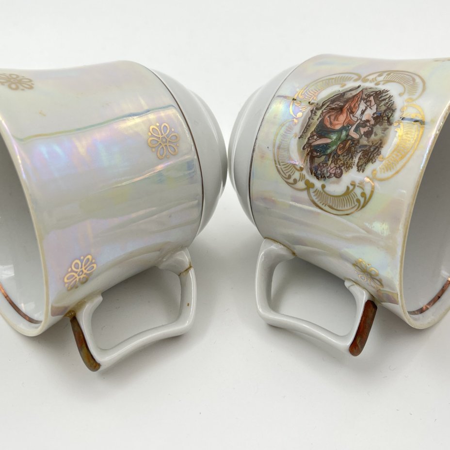 Сервиз кофейный "Мадонна" на 5 персон (13 предметов), фарфор, люстр, деколь, Graf Von Henneberg Porzellan, 1777 Jlmenau, Германия, 1977-1990 гг.