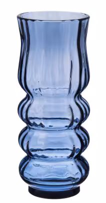 Ваза с рельефным туловом, для цветов, стекло, СССР, 1970-1990 гг.