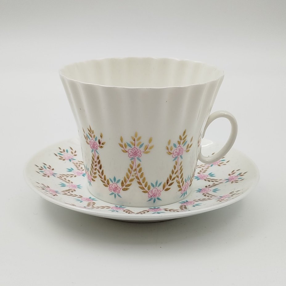 Чайная пара "Цветочная гирлянда", форма "Одуванчик"