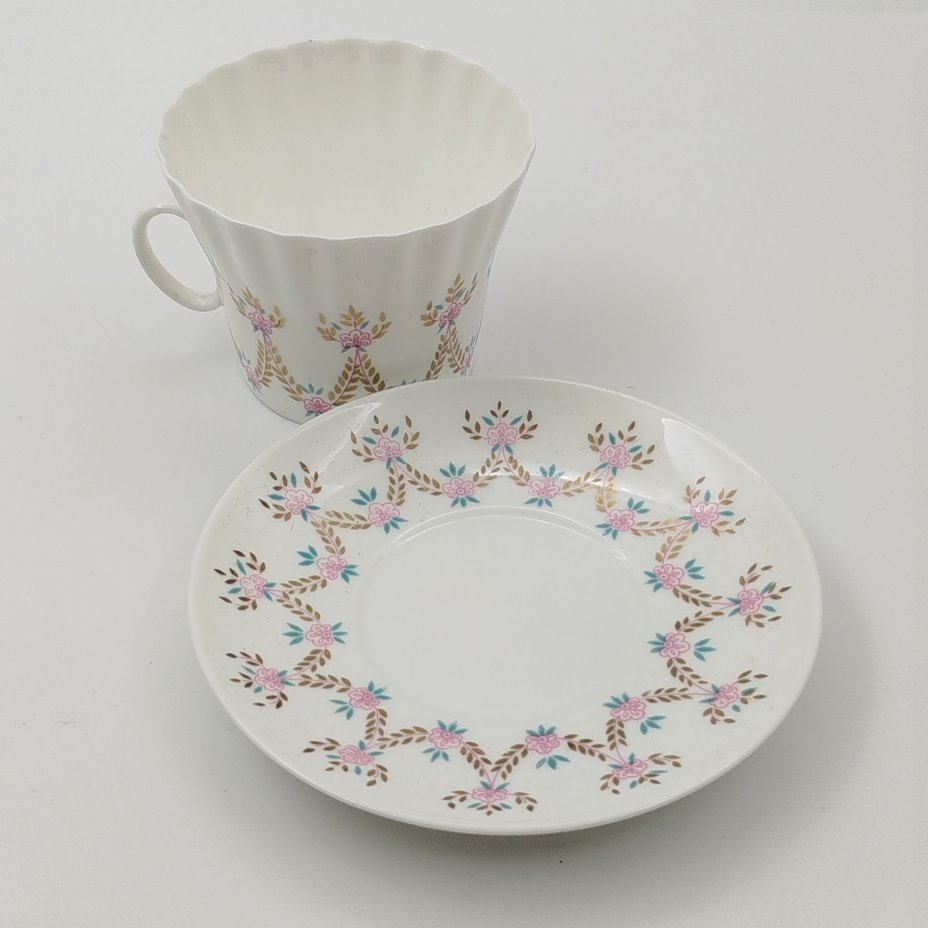 Чайная пара "Цветочная гирлянда", форма "Одуванчик"