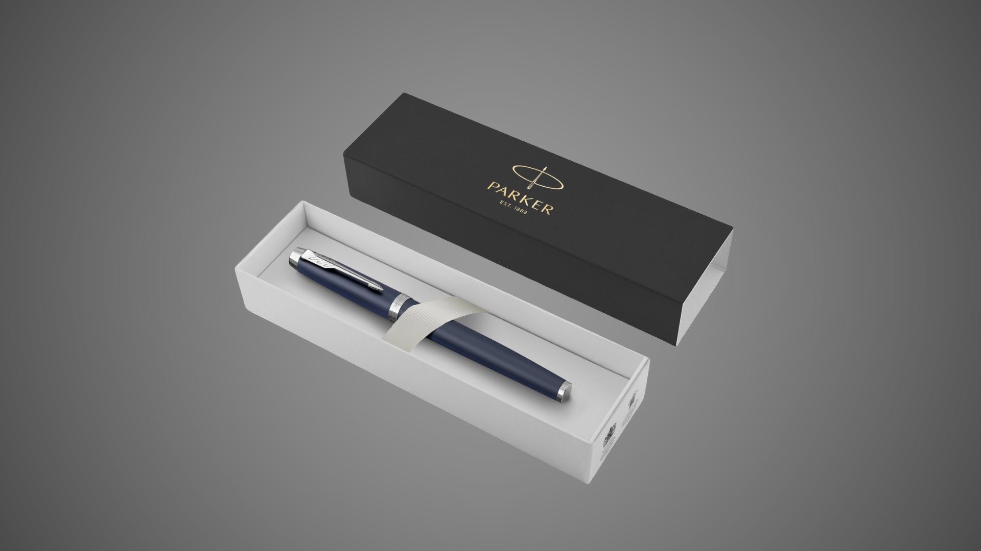 Перьевая ручка Parker IM Metal Matte Blue CT, перо: F, цвет чернил: blue, в подарочной упаковке., Металлы: латунь