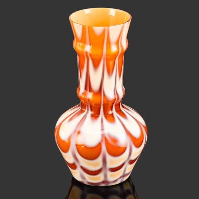 Ваза, стекло, сульфидно-цинковое, гутная техника, Стекольный завод «Красный май», СССР, 1960-1980 гг.