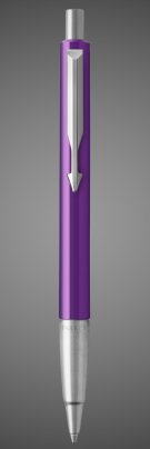 Шариковая ручка Parker Vector Standard Purple K01 СT, цвет чернил : blue, стержень: M, в подарочной упаковке, Металлы: нержавеющая сталь, пластик, хром